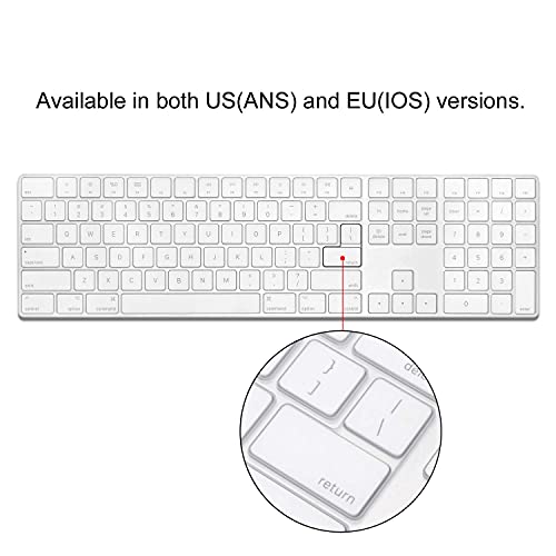 Funda de silicona transparente para teclado Apple iMac Magic Keyboard con teclado numérico MQ052LL/A (A1843) diseño de Estados Unidos/UE ultra delgado protector de piel