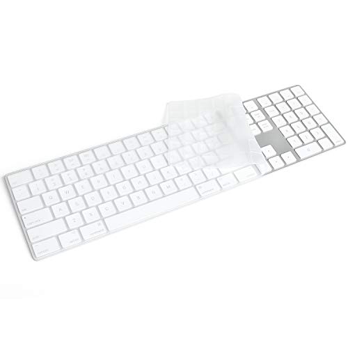 Funda de silicona transparente para teclado Apple iMac Magic Keyboard con teclado numérico MQ052LL/A (A1843) diseño de Estados Unidos/UE ultra delgado protector de piel