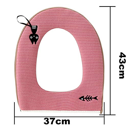 Funda para Asiento de Inodoro,ZUZER 3pcs Toilet Seat Cushion Lavable Toilet Seat Cover Toilet Seat Warmer