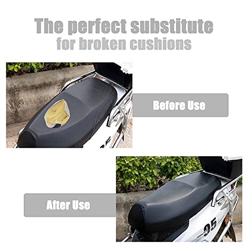 Funda para Asiento de Motocicleta de Piel, Funda de Asiento de Moto Universal Negro, Cubierta de Asiento de Motocicleta Impermeable, para La Mayoría de Motocicletas y Vehículos Eléctricos