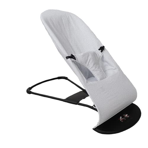 Funda para Hamaca BabyBjörn Balance Soft (SUSTITUYE tapicería Original), Hipoalergénica, Hipersuave, Transpirable. (Algodón Orgánico Celeste)