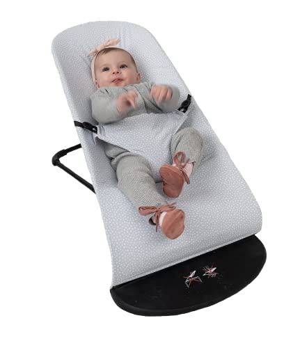 Funda para Hamaca BabyBjörn Balance Soft (SUSTITUYE tapicería Original), Hipoalergénica, Hipersuave, Transpirable. (Algodón Orgánico Celeste)