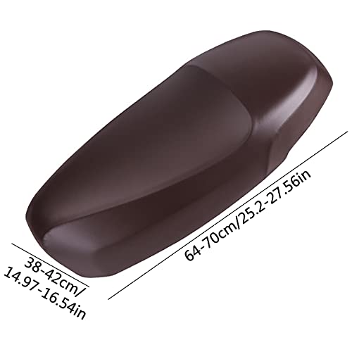 Fundas para Asientos de Motocicleta, Regerly Impermeable de Piel Suave Funda Asiento Moto Utilizable de Doble Cara Color Café (M)