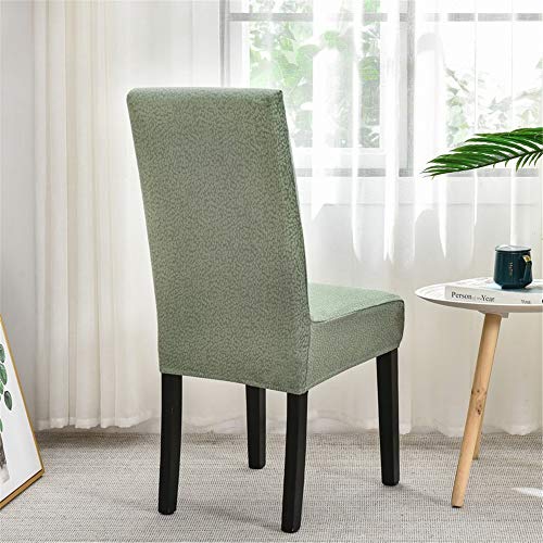 Fundas para Sillas Impermeable Seersucker de Comedor Color Sólido Elasticas Extraíbles y Lavables Funda de Silla Respaldo Alto Universal para Hogar Banquetes Hotel