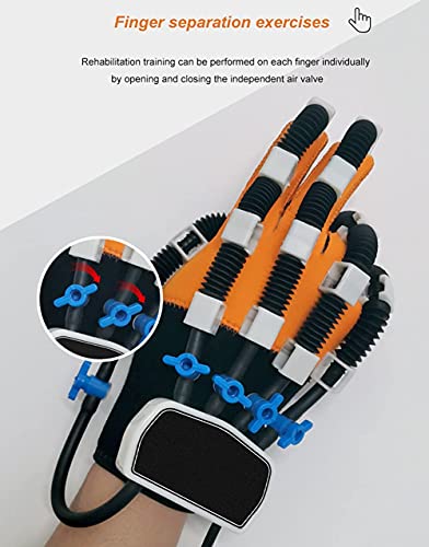 FYLZW Guantes para Dedos Equipo de rehabilitación Ejercicio Cinco Dedos Cómodo Estiramiento y Descanso de Las Manos Guantes de Robot de rehabilitación