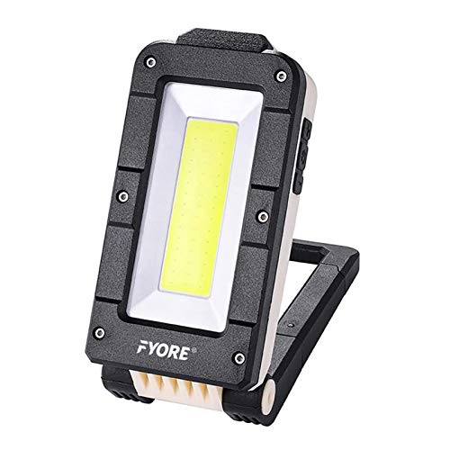 Fyore Luz de Trabajo LED Recargable, Luz de Inundación, Linterna al Aire Libre Impermeable para la Reparación de Automóviles, Pesca, Camping, Luces de Seguridad de Emergencia,Portátil 15W USB