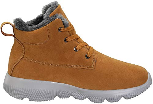 Gaatpot Unisex Adulto Botas de Nieve Invierno Cálidas y Cómodas Fur Forro Aire Libre Botas Forradas de Nieve Botines Negro 38EU