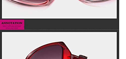 Gafas de Sol Sunglasses Moda Gafas De Sol De Montura Grande Mujeres Diseñador De La Marca Lente Gradiente Gafas De Sol De Conducción Señoras Redwine