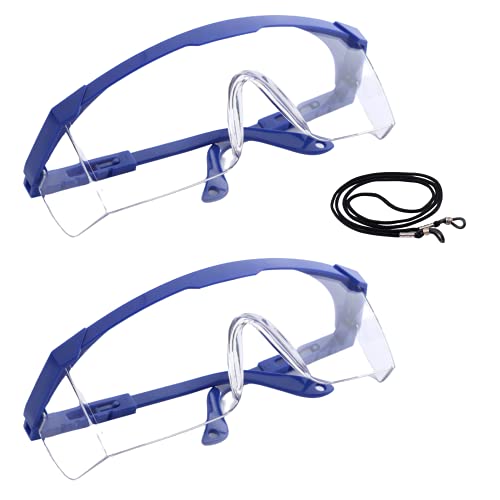 Gafas de trabajo y seguridad antipolvo, antisalpicaduras y antivaho | Gafas de proteccion para el trabajo, ya sea en el ámbito sanitario, industrial y agrícola. | Pack de 2 gafas y 1 cuerda.