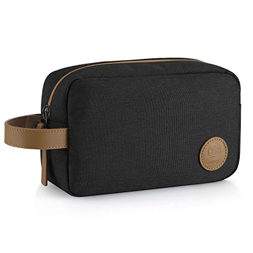 GAGAKU Hombre Dopp Kit Impermeable Neceser Bolsa de Aseo Neceser de Viaje Bolsa de Cosmético - Negro