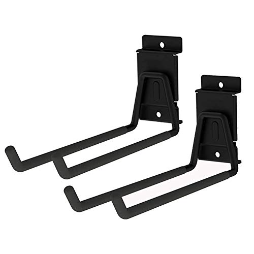 Gancho Bicicleta Pared, 20cm Soporte Bicicletas Pared Gancho para Escalera Ganchos pared de listones Pared Garaje Negro (2 Pack)