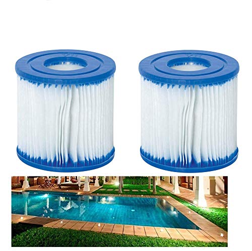 GAODA Elemento de filtro de piscina para Bestway tipo VII e Intex D, cartuchos fáciles de usar, filtro inflable de piscina, filtro eficiente para limpieza de alberca de tubos. (2 unidades)