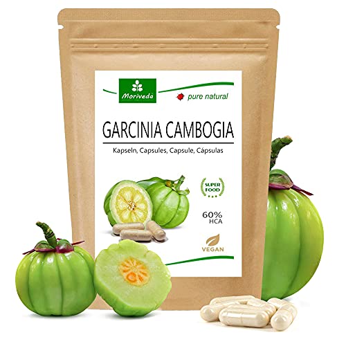 Garcinia Cambogia 90 cápsulas vegetales (extracto 4:1, 60% HCA) con calcio, bloqueador de grasa, bloqueador de grasa - sin antiaglomerantes ni estearatos (1x90)