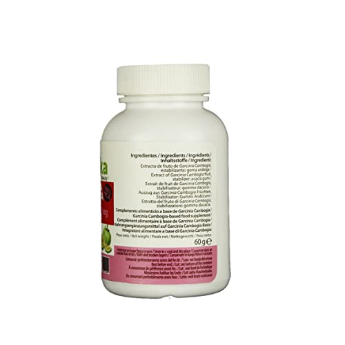 Garcinia Cambogia PLUS de Elikafoods® 100% extracto natural al 60% de HCA. 120 comprimidos vegetales de 500mg. Supresor del apetito, adelgazante, quemagrasas. Sin estimulantes artificiales.