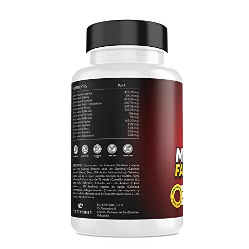 Garcinia cambogia - Termogenico quema grasa potente | Garcinia Cambogia +Té verde + Té Rojo + Guaraná | Fat Burner 90 cápsulas |Reduce el Apetito| Estimula el metabolismo