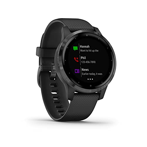 Garmin vívoactive 4S - Reloj inteligente con GPS y funciones de control de la salud durante todo el día, color negro