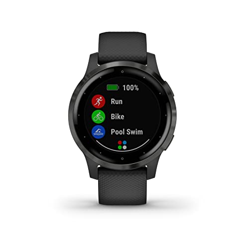 Garmin vívoactive 4S - Reloj inteligente con GPS y funciones de control de la salud durante todo el día, color negro