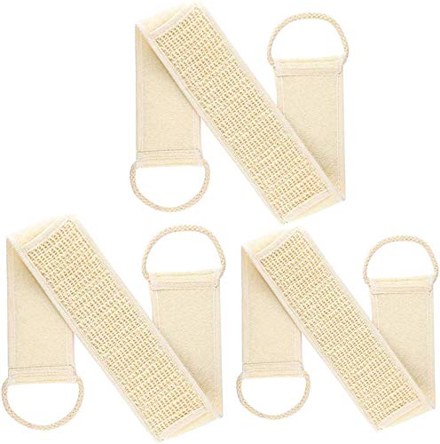 GCOA 3PCS Loofah Esponjas Loofah Esponja Espalda Scrubber Pad Exfoliante Corporal Set para baño y Ducha