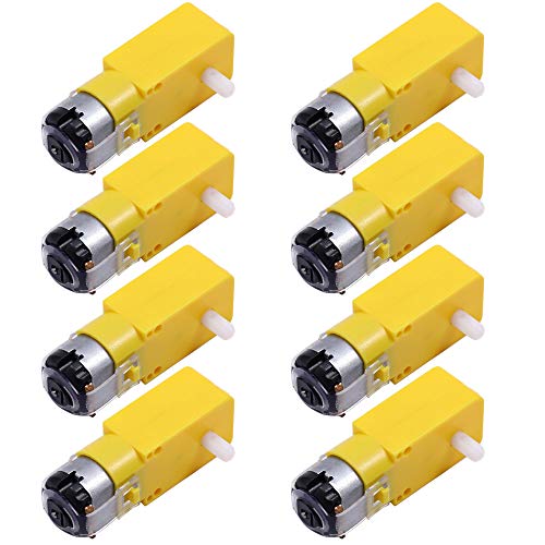 Gebildet 8pcs DC3V-12V Motorreductor DC para Coche de Juguete con Tracción en Las Cuatro Ruedas/Cuerpo Robótico/Juguetes de Aviones. Número de Lote: Eje Doble 1:48