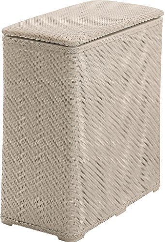 Gedy 20380300300 Ambrogio-Cesto para Ropa Sucia y Cajas, realizado en resinas termoplásticas, Beige, 28 x 50 x 55 cm