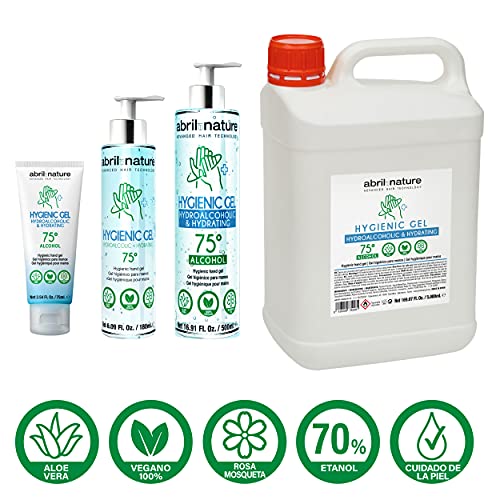 Gel Hidroalcohólico Higienic Gel abril et nature 5.000ml. | Gel de Manos Desinfectante Hidroalcohólico, Sin Enjuague, Hipoalergénico