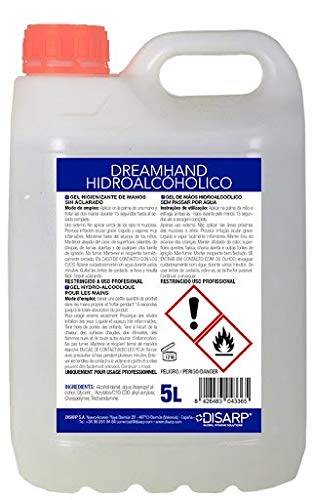 GEL HIGIENIZANTE.Gel hidroalcohólico,antibacterias de secado instantáneo. Garrafa 5LX2 U (10L)