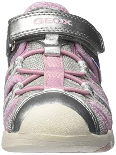 Geox B SANDAL MULTY GIRL Sandalias Bebé-Niñas, Gris (Silver/Pink C0566), 20 EU