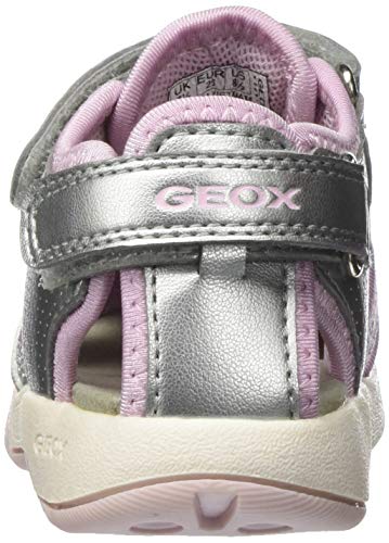 Geox B SANDAL MULTY GIRL Sandalias Bebé-Niñas, Gris (Silver/Pink C0566), 20 EU