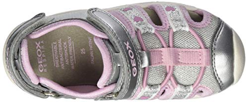 Geox B SANDAL MULTY GIRL Sandalias Bebé-Niñas, Gris (Silver/Pink C0566), 20 EU