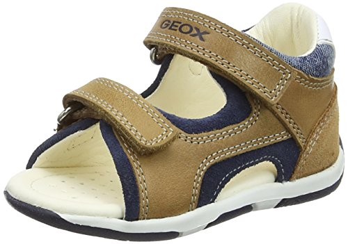 Geox B Sandal TAPUZ Boy C, Sandalias de Punta Descubierta Bebé-Niños, Beige (Caramel/Navy), 19 EU