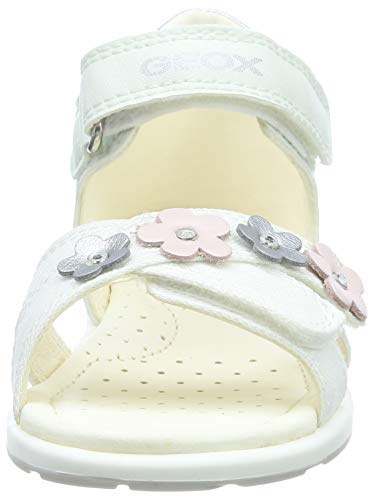 Geox B VERRED C Sandalias Bebé-Niñas, Blanco (White C1000), 20 EU