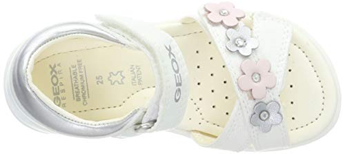 Geox B VERRED C Sandalias Bebé-Niñas, Blanco (White C1000), 20 EU