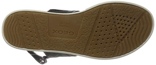 Geox D LAUDARA C, Sandalias de cuña Mujer, Negro, 39 EU