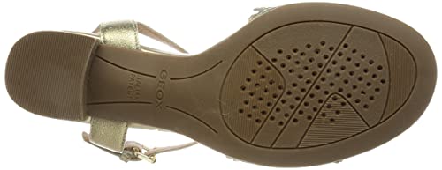 Geox D Sozy Mid A, Sandalias con tacón. Mujer, Dorado, 41 EU