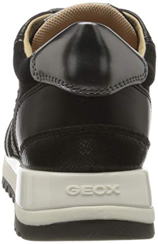 Geox D TABELYA A Zapatillas Mujer, Negro (Black/Gun C9B1G), 39 EU