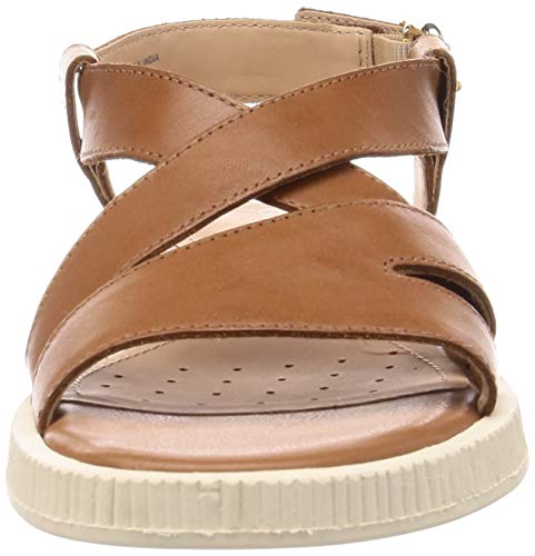 Geox D Taormina F, Sandalias con Punta Abierta Mujer, Marrón (COGNAC C6001), 37.5 EU