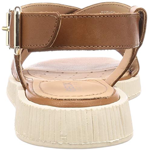 Geox D Taormina F, Sandalias con Punta Abierta Mujer, Marrón (COGNAC C6001), 37.5 EU