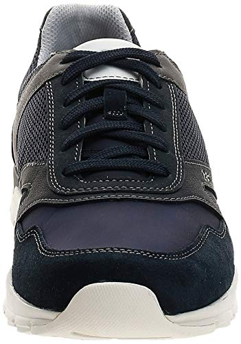 Geox Hombre Zapatillas U CALAR, de Caballero mínimo, Zapatos Deportivos,Zapatillas con Cordones,Transpirable,Calzado,Sneaker,Blau,40 EU / 6.5 UK