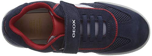 Geox J POSEIDO Boy D, Zapatillas, Azul (Navy/Red C0735), 34 EU