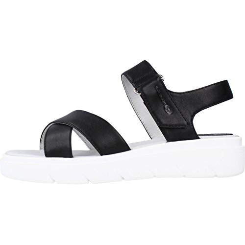 Geox Tamas D92DLE Mujer Sandalias de Vestir,Plataforma Sandalias,fémina Sandalia de la Plataforma,Zapatos de Verano,Sandalia Verano,cómoda Suela,Suela Gruesa,Negro,38 EU