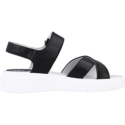 Geox Tamas D92DLE Mujer Sandalias de Vestir,Plataforma Sandalias,fémina Sandalia de la Plataforma,Zapatos de Verano,Sandalia Verano,cómoda Suela,Suela Gruesa,Negro,38 EU