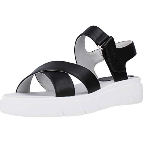 Geox Tamas D92DLE Mujer Sandalias de Vestir,Plataforma Sandalias,fémina Sandalia de la Plataforma,Zapatos de Verano,Sandalia Verano,cómoda Suela,Suela Gruesa,Negro,38 EU