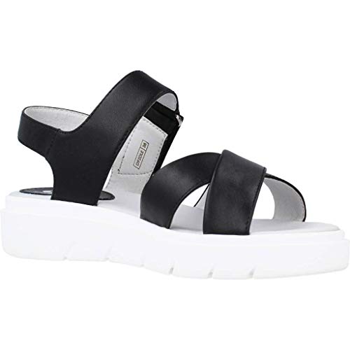 Geox Tamas D92DLE Mujer Sandalias de Vestir,Plataforma Sandalias,fémina Sandalia de la Plataforma,Zapatos de Verano,Sandalia Verano,cómoda Suela,Suela Gruesa,Negro,38 EU