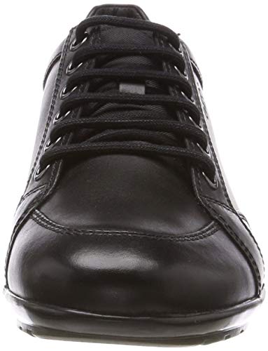 Geox U SYMBOL D Oxford Flat Hombre, Negro (Black), 44 EU