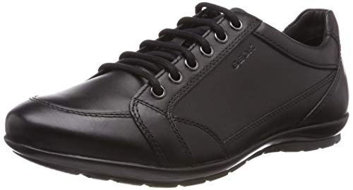 Geox U SYMBOL D Oxford Flat Hombre, Negro (Black), 44 EU