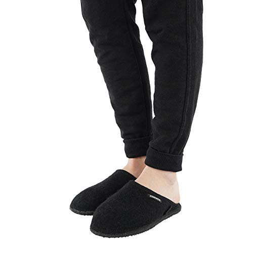 Giesswein Tino Pantuflas Planas, Unisex Adulto, Negro (Schwarz), 43 EU