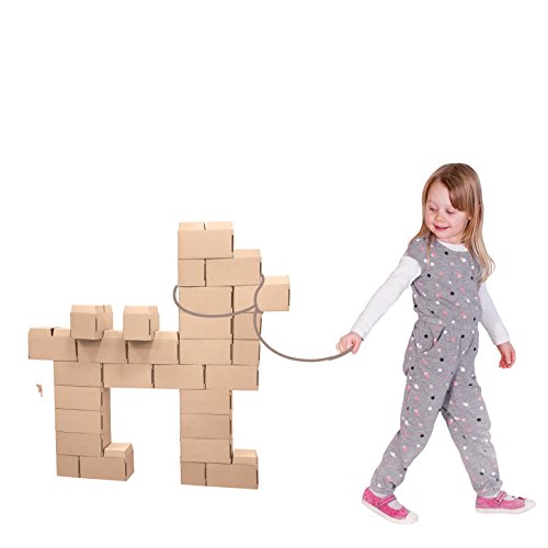 Gigi Bloks Bloques de Construcción Gigantes de Cartón para Niños | Set de Bloques Infantiles de 30 Piezas XL Apilables | Juguetes Montessori de Ladrillos de Construcción Grandes de Tamaño Real