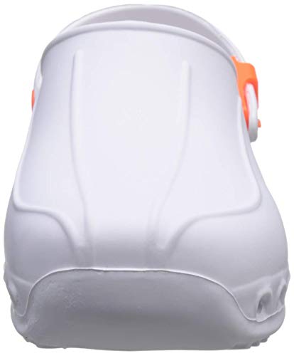 GIMA ref. 26196 Zuecos sanitarios ultra ligeros con cordón, 40, color blanco, anatómicos, antideslizantes, anti-estáticos, aireados, lavables, útiles para uso en hogar sanitario y hospitalario