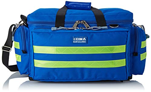 GIMA ref 27152 Bolsa"Smart" para emergencias sanitarias, poliéster, 55 x 35 x 32cm, talla mediana, azul, maleta primeros auxilios con compartimientos internos y externos, resistente al agua