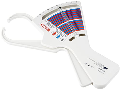 GIMA ref 27344 Plicómetro para la medición de grasa corporal, medidor preciso del espesor de los pliegues cutáneos en varias partes del cuerpo, dispositivo médico, calibrador de grasa, adipómetro